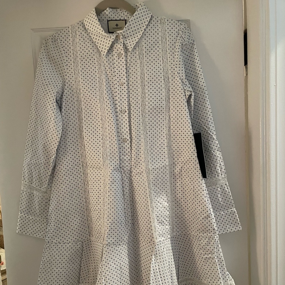 Tuckernuck Malibu Mornings Lace Inset Callahan Shirt Dress